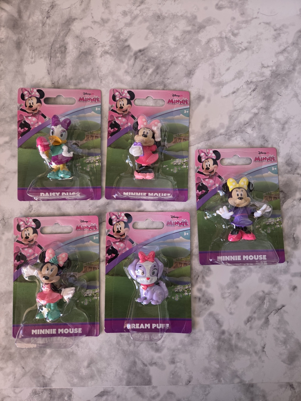 Disney Minnie Mouse & Friends Collectible Figure 5 Set - Pink, Purple, Yellow